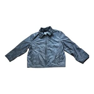 Guess Mens XL Vintage Full Zip Jacket Dark Gray Nylon Blend Outerwear Korea